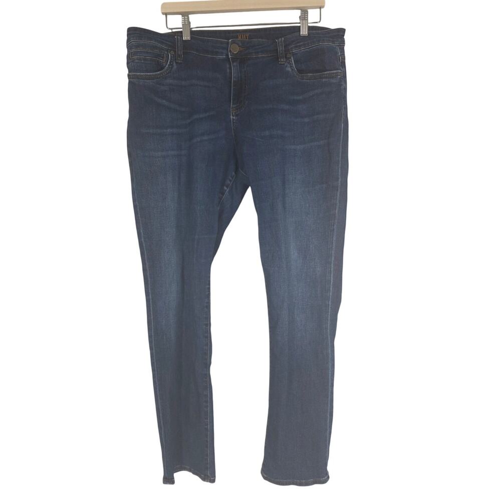 Kut from the Kloth Dark Wash Boyfriend Jeans Women's 16 Stretch Denim Casual